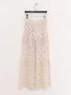 SWAYING 25 Spring/Summer Crochet Hollow Straight Pants SW-SW25SS3B14C1-BAI White